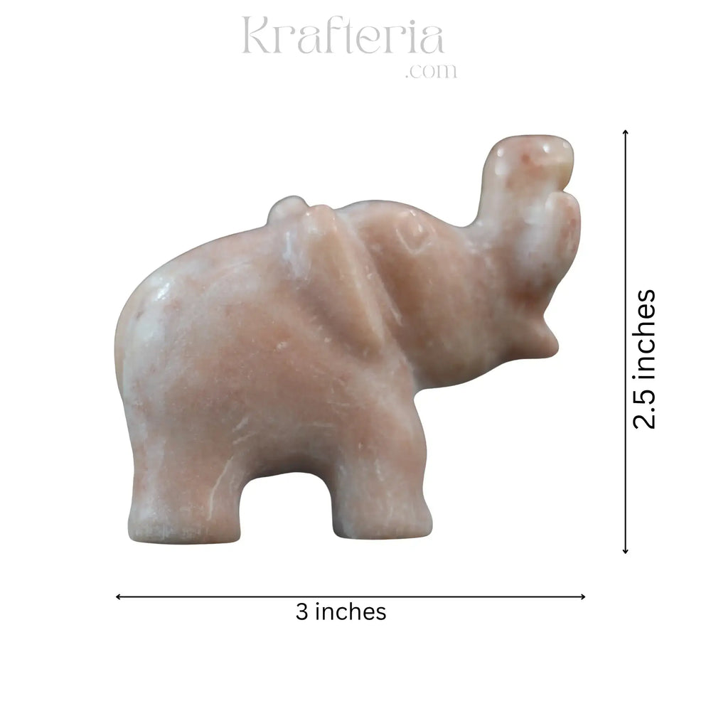 Handcrafted Marble Elephant-Symbol of Strength & Luck Marble Soft Stone