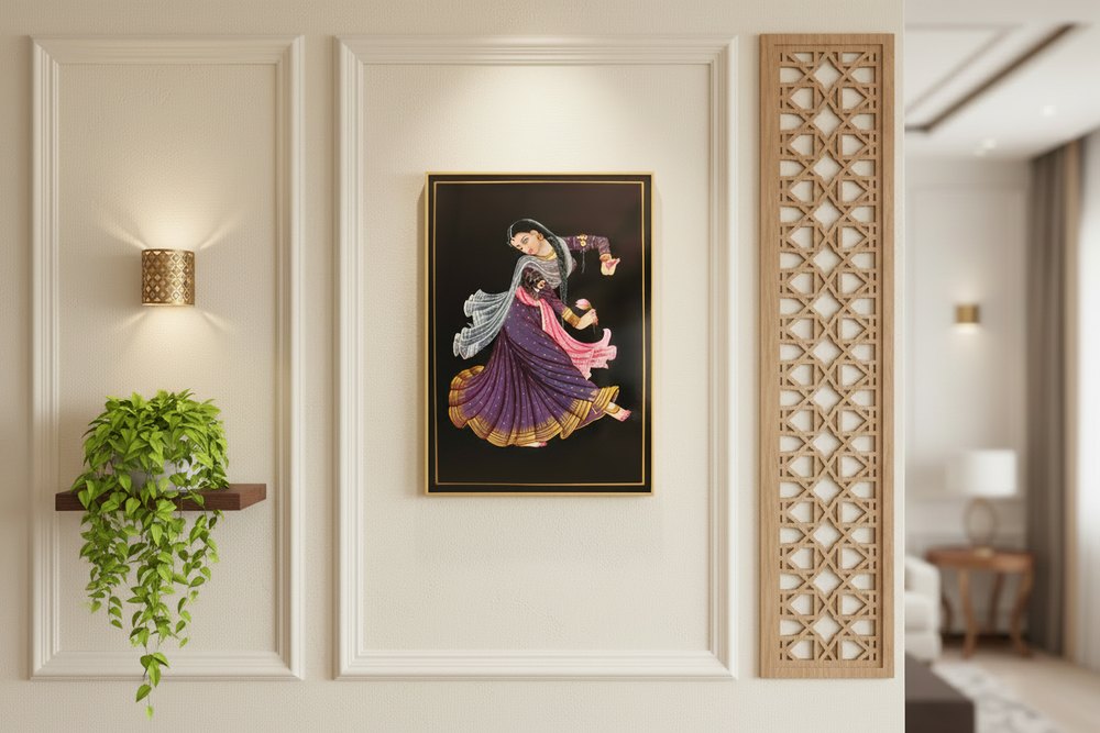 Classical dancer with lotus