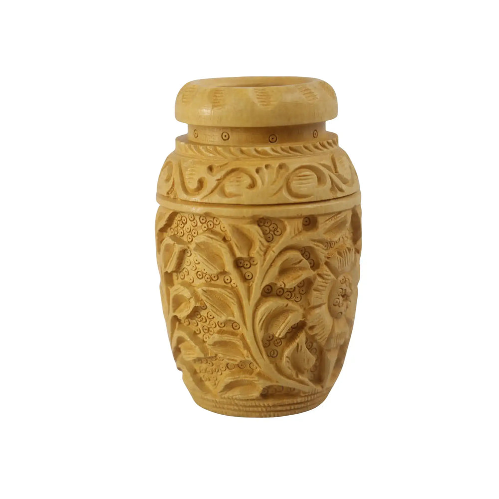 Hand-Carved Wooden Pen Stand – Elegant Desk Organizer Accessories