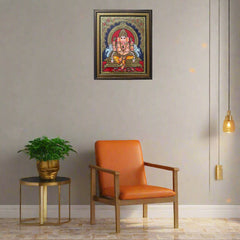 Thanjavur Style Ganesh Painting – Classic Cultural Decor