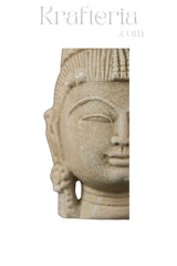 Sandstone Goddes Head Sculpture