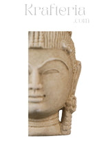 Sandstone Goddes Head Sculpture