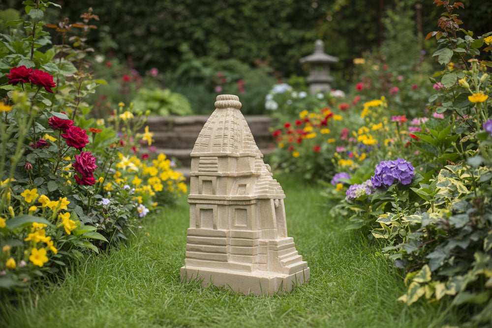 Miniature Temple Replica in Sandstone Sand Stone