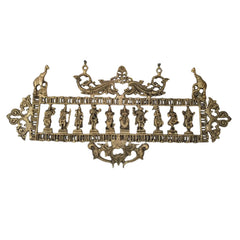 Ornate Brass Dashavatar Wall Hanging - Hindu Deity Procession Decor Brass Ware