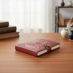 Handcrafted Leather Journal Diary - Perfect for Gifting Wood Decorative