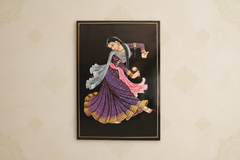 Classical Dancer with Lotus - Nirmal Painting Paintings
