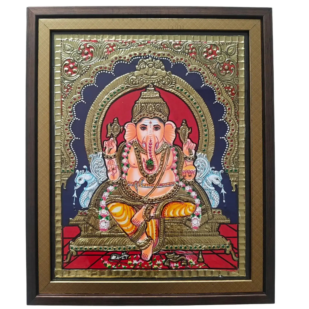 Thanjavur Style Ganesh Painting – Classic Cultural Decor Paintings