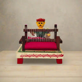 Etikoppaka Wooden Toy - Weaver at a Loom Etikoppaka Lacquerware