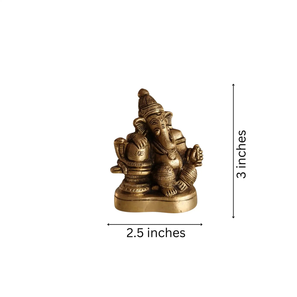 Brass of Lord Shiva and Ganesha Idol Together Brass Ware