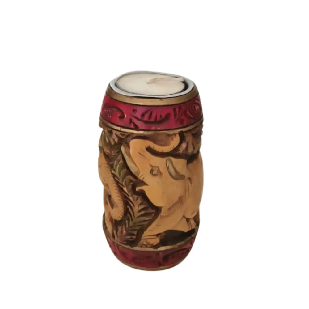 Handmade Wooden Candle Vase – Rustic Home Decor Accent maruthi handicrafts