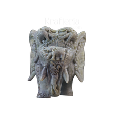 Pair of Elephants in Soft Stone – Intricate Jali Carving Handcrafted Artwork