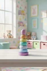 Safe non toxic stacking rings for kids