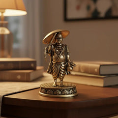 Brass Vamana Avatar Idol: Lord Vishnu in the Form of the Dwarf Brahmin | Baman Avtar Brass Ware