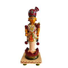 Etikoppaka Goddess Lakshmi in Padmasana – Traditional Wooden Idol