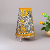 Kalamkari Hand-Painted Puppetry Lamp | Bed Lamp