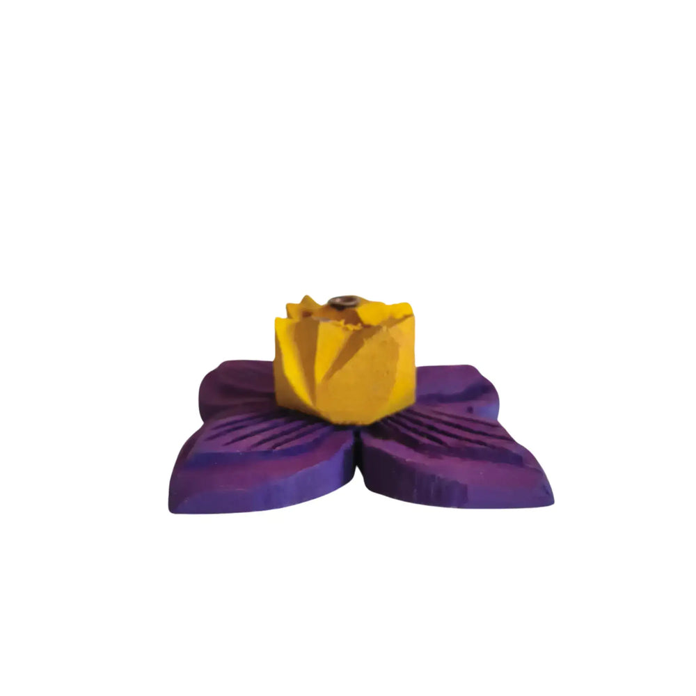 Hand-Painted Wooden Flower Agarbatti Stand – Elegant Incense Holder Accessories