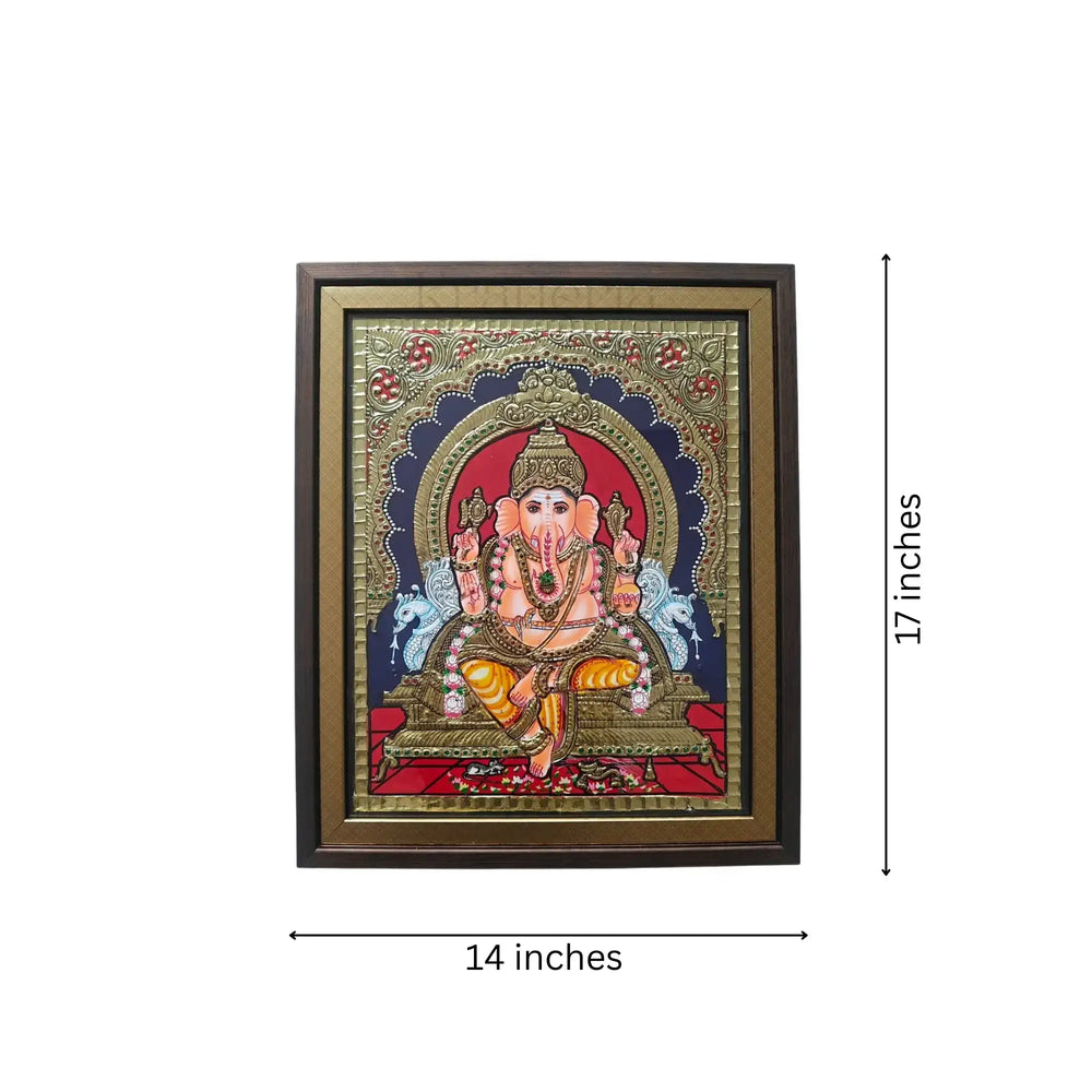 Thanjavur Style Ganesh Painting – Classic Cultural Decor Paintings