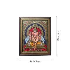 Thanjavur Style Ganesh Painting – Classic Cultural Decor