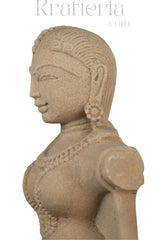 Celestial Muse - A Sandstone Sculpture of Feminine Grace wooden massage accessories