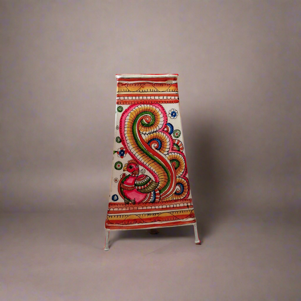 Mystic Peacock Leather Handcrafted Wall Art | Bed Lamp Leather Paintings