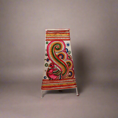 Mystic Peacock Leather Handcrafted Wall Art | Bed Lamp Leather Paintings