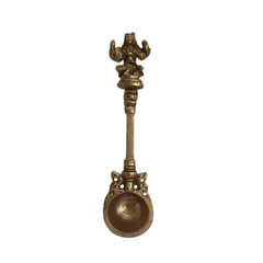 Brass Aarti Spoon Diya Lamp with Long Handle | Traditional Pooja Accessory