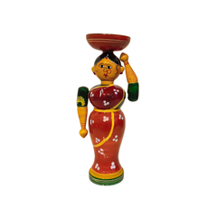 Authentic Etikoppaka Lathe-Turned Figurine - Village Woman Series