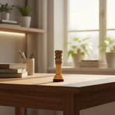 Handmade Wooden Ashoka Pillar – National Emblem Decorative Piece maruthi handicrafts