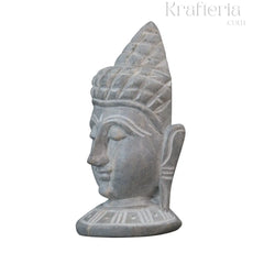Hand-Carved Buddha Face – Soft Stone Meditation Decor belur shanker
