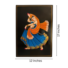 Fine Nirmal art featuring dancing woman
