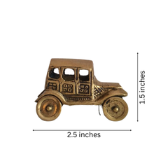 Brass Car Figurine | Handcrafted Antique Model Car Collectible Decor