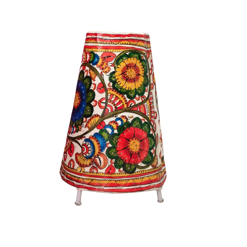 Colorful Leather Lampshade – Traditional Art Meets Modern Décor | Bed Lamp Leather Paintings