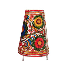 Colorful Leather Lampshade – Traditional Art Meets Modern Décor | Bed Lamp Leather Paintings