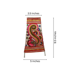 Mystic Peacock Leather Handcrafted Wall Art | Bed Lamp