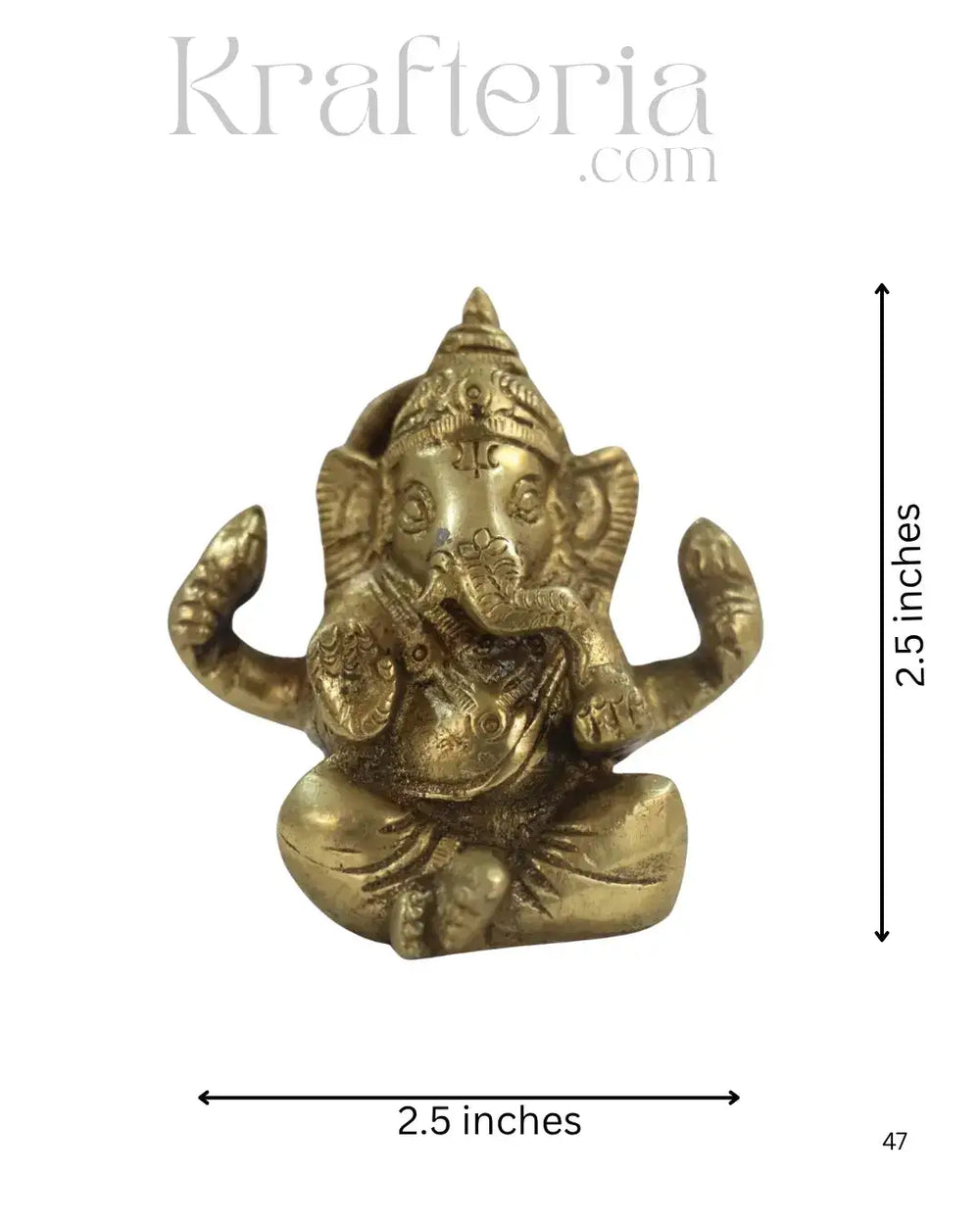 Divine Brass Ganesha Idol – Remover of Obstacles Brass Ware