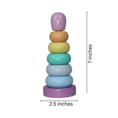 Wooden stacking rings for fine motor skills