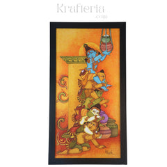 Venna Krishna – Kerala Mural Painting of Butter-Loving Krishna