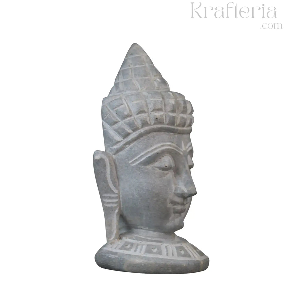 Hand-Carved Buddha Face – Soft Stone Meditation Decor belur shanker