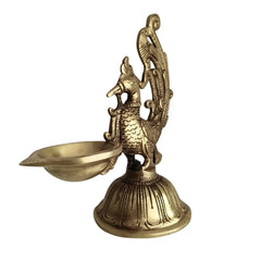 Handcrafted Brass Peacock Oil Lamp (Diya) – Pooja & Home Decor Deepam Brass Ware