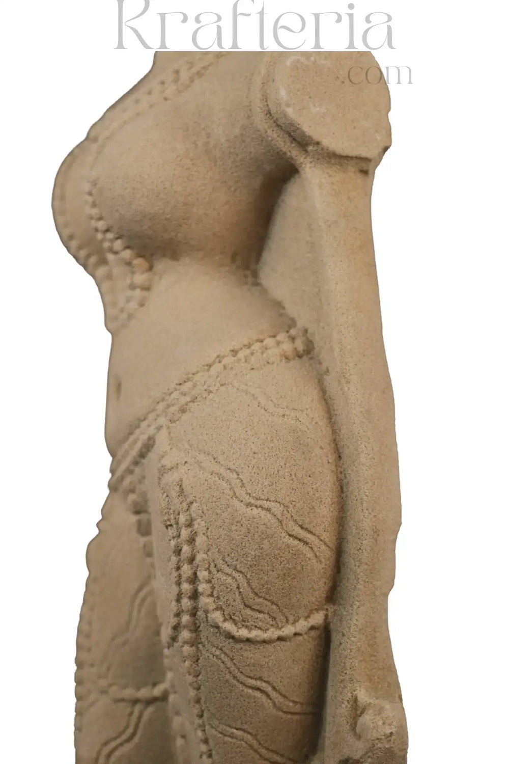 Celestial Muse - A Sandstone Sculpture of Feminine Grace wooden massage accessories