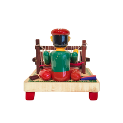 Etikoppaka Wooden Toy - Weaver at a Loom