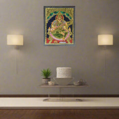 Saraswathi Devi – Goddess of Wisdom in Thanjavur Art Paintings