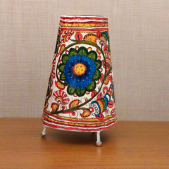 Colorful Leather Lampshade – Traditional Art Meets Modern Décor | Bed Lamp