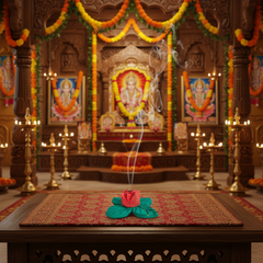 Hand-Painted Wooden Flower Agarbatti Stand – Elegant Incense Holder