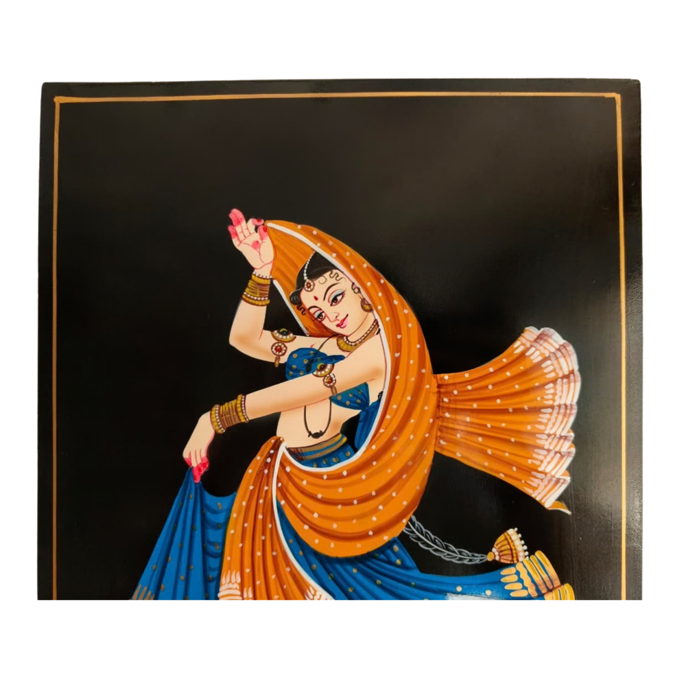 Traditional folk dancing lady Nirmal painting