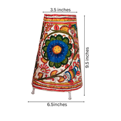 Colorful Leather Lampshade – Traditional Art Meets Modern Décor | Bed Lamp