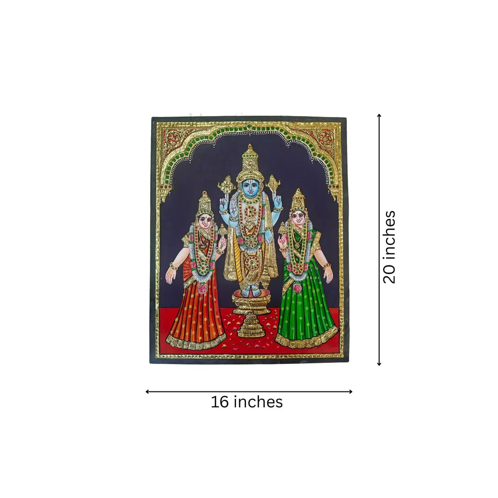 Beautiful Venkateshwara Swamy Thanjavur Painting – Timeless Craftsmanship Paintings