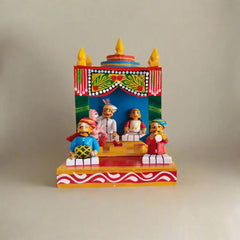 Kondapalli Kalyana Mandapam (Wedding Stage) Set – Traditional Indian Marriage Scene Kondapalli Lacquerware