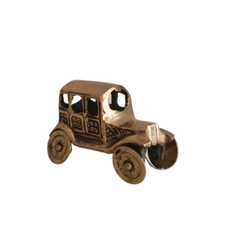 Brass Car Figurine | Handcrafted Antique Model Car Collectible Decor