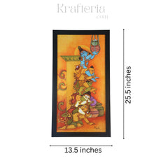 Venna Krishna – Kerala Mural Painting of Butter-Loving Krishna